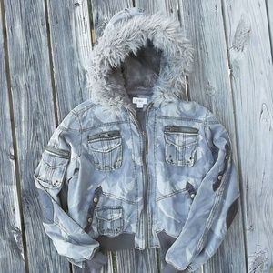 Cato Camo Military Style Hooded Coat XL